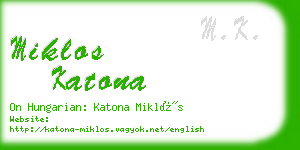 miklos katona business card